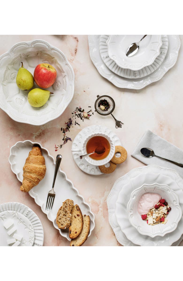 VIETRI Incanto Lace Medium Round Bowl, Alternate, color, White