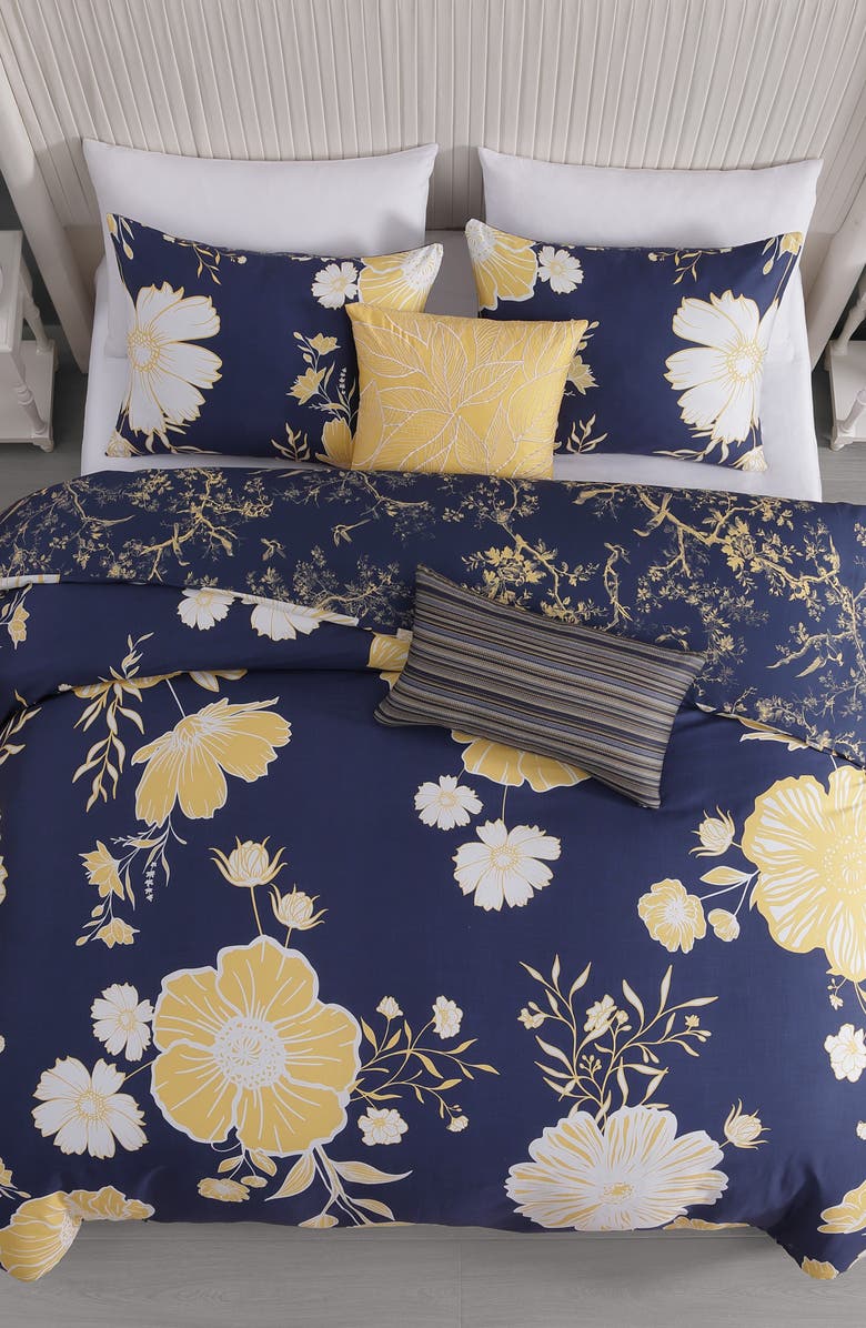 Bebejan Sunglow Reversible 5-Piece Comforter Set, Alternate, color, Blue