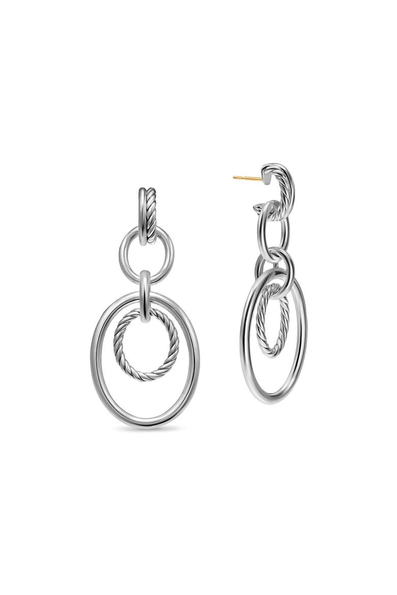 DY Mercer® Mobile Drop Earrings in Sterling Silver, 65.7mm, Alternate, color, DIAMOND