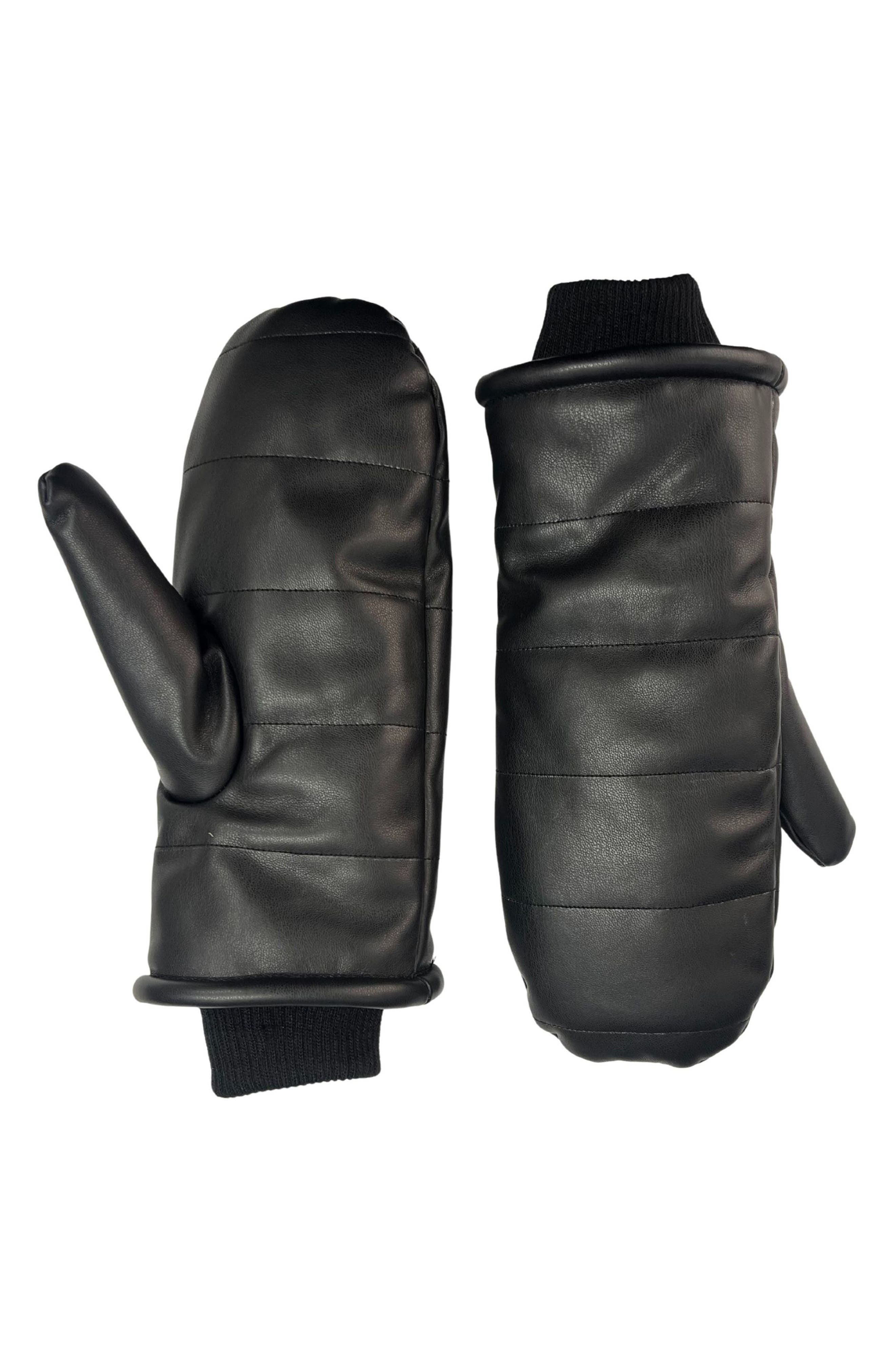MARCUS ADLER Faux Leather Mittens