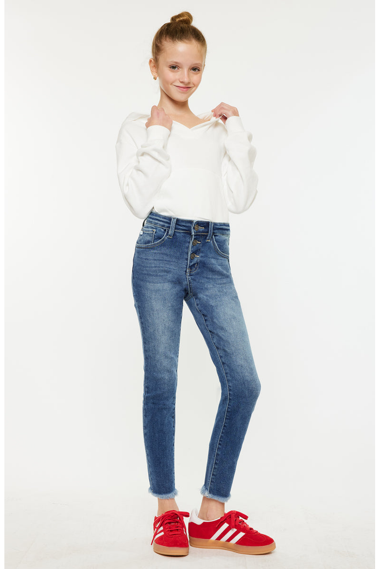Marinette High Rise Ankle Skinny Jeans, Alternate, color, Medium Wash
