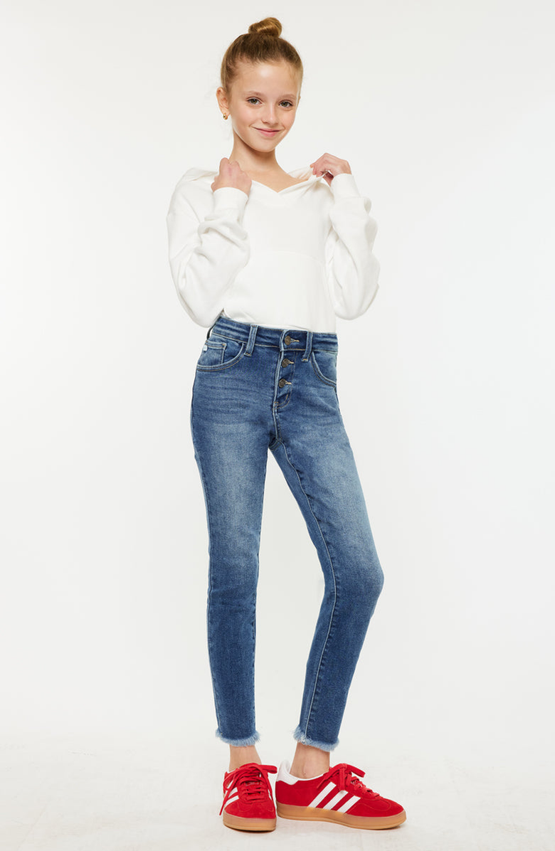 KanCan Marinette High Rise Ankle Skinny Jeans, Alternate, color, Medium Wash