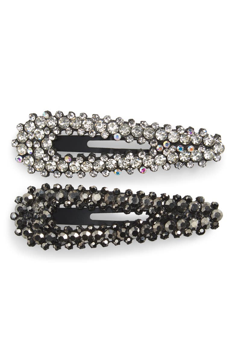 Tasha 2-Pack Crystal Hair Clips, Main, color,