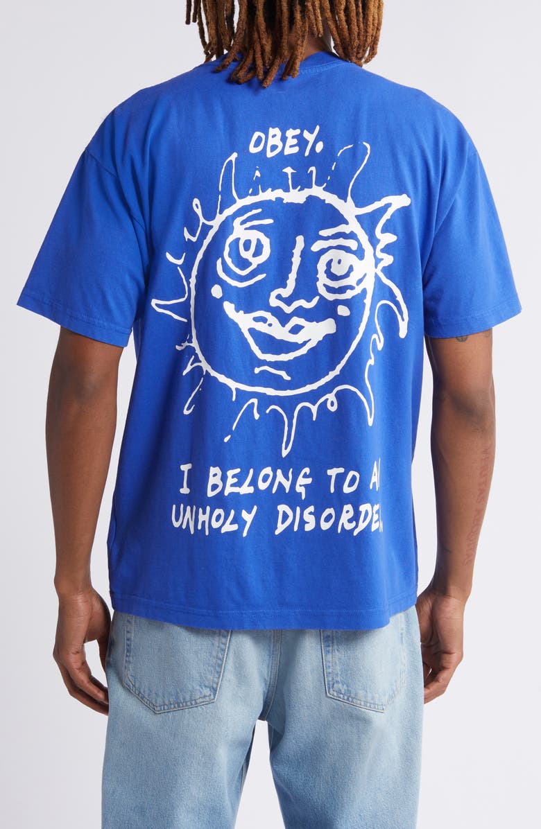 Obey Disorder Graphic T-Shirt, Alternate, color, Surf Blue
