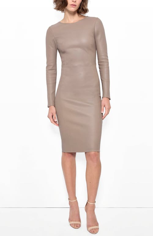 As B Y Df Mrs. Smith Stretch Leather Dress In Truffle