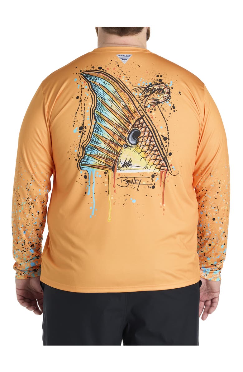 Columbia Big & Tall Terminal Tackle PFG x Bentley Long-Sleeve Graphic T-Shirt, Main, color, Summer Orange