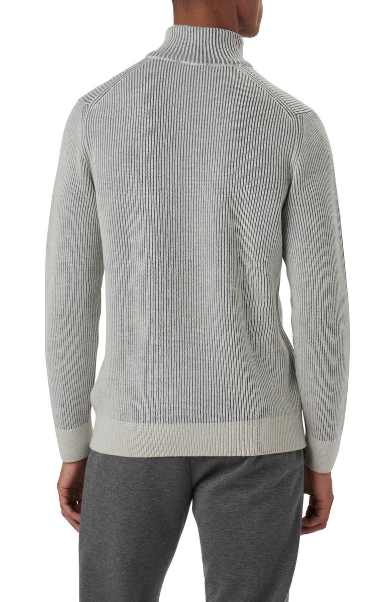 Bugatchi Quarter Zip Merino Wool Sweater, Alternate, color,