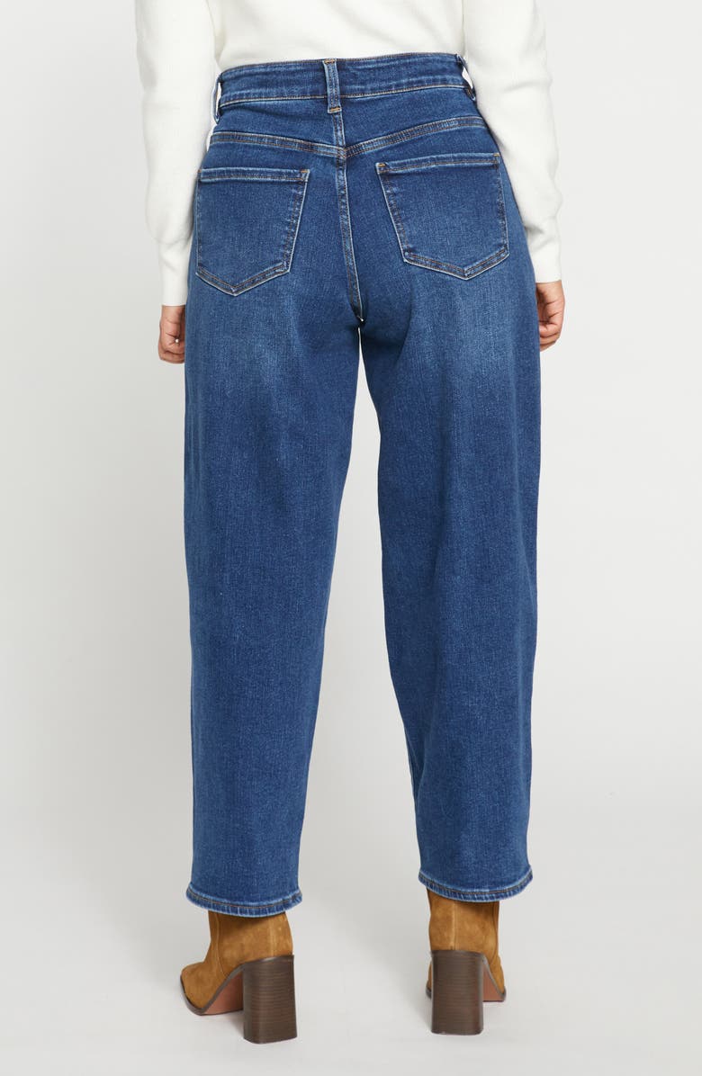 Universal Standard Lou High Waist Barrel Leg Jeans, Alternate, color, Union City Blue