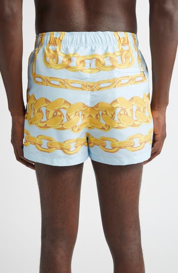 Medusa Chain Print Swim Trunks