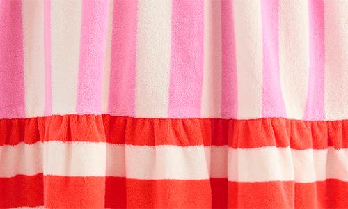 Shop Mini Boden Kids' Ariel French Terry Twirly Dress In Hotchpotch Multi Stripe