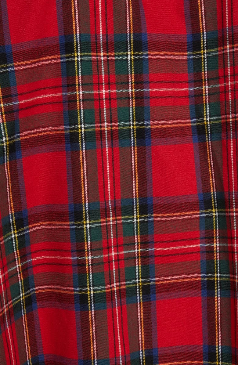 Balenciaga Plaid Hooded Flannel Button-Up Shirt, Alternate, color,