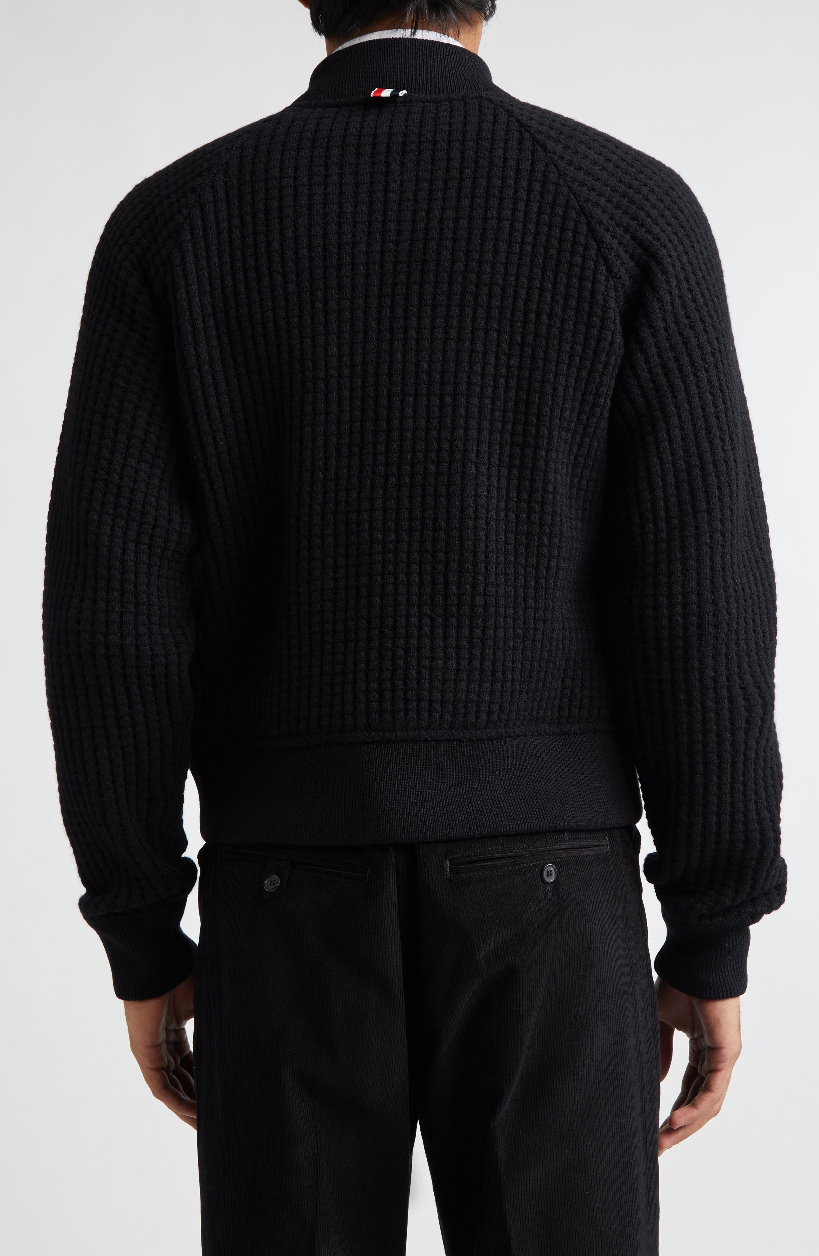 Raglan Wool Bomber Cardigan - image 2