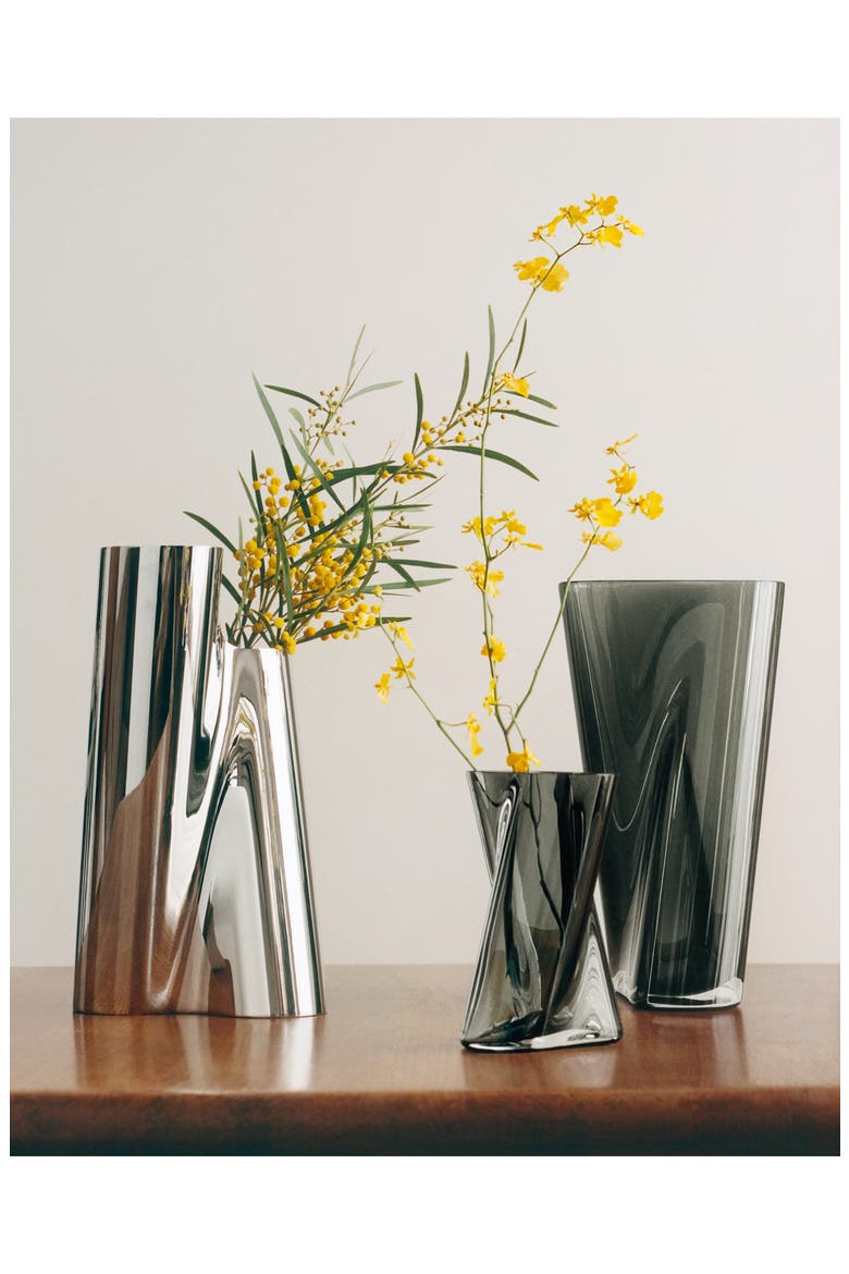 Lituus Stainless Steel Vase, Alternate, color, STEEL