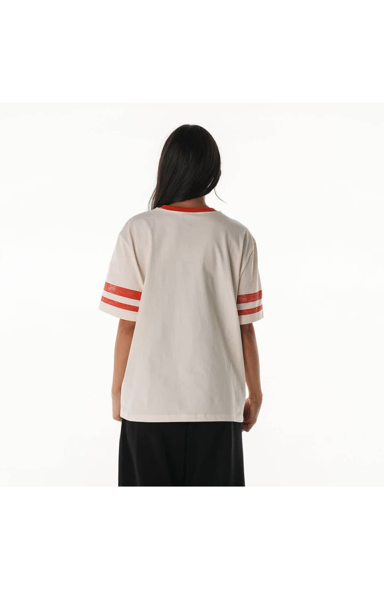 THE WILD COLLECTIVE Women's The Wild Collective  Cream Kansas City Chiefs Vintage Drop Shoulder Oversized Boyfriend T-Shirt, Alternate, color, 