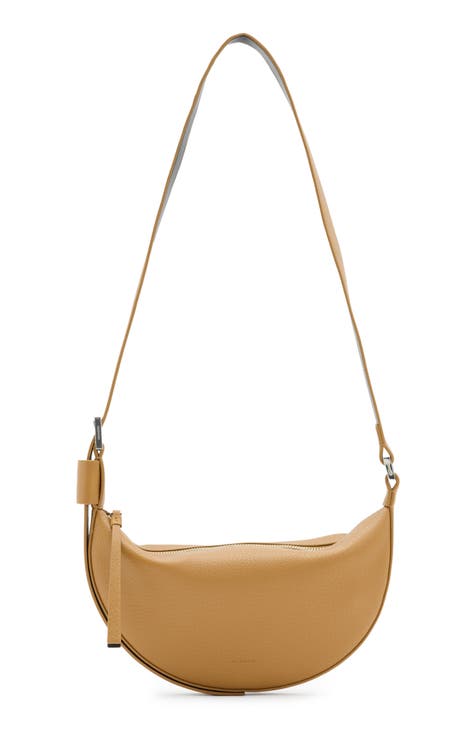 Half Moon Leather Crossbody Bag