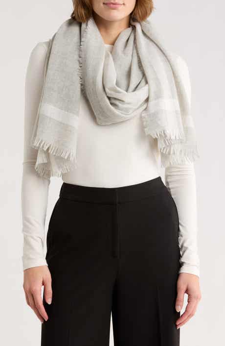 Vince Wool & Cashmere Stripe Scarf