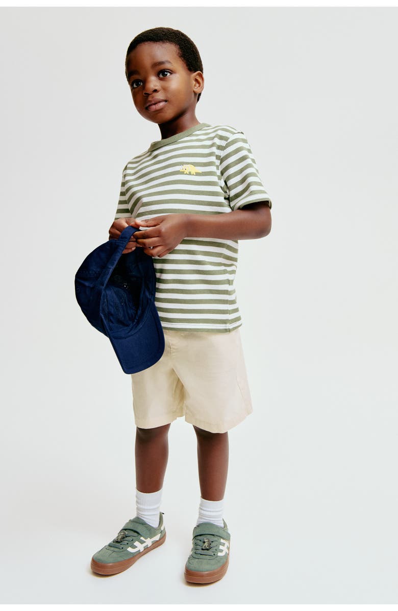 H&M 3-pack Cotton Shorts, Alternate, color, Dark Gray/Dinosaurs