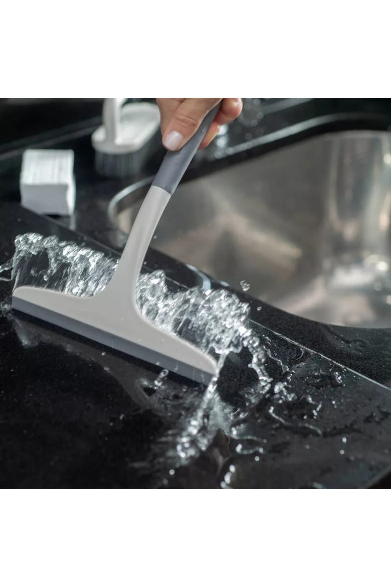 Lightweight Ergonomic Silicone Window Squeegee, Alternate, color, White