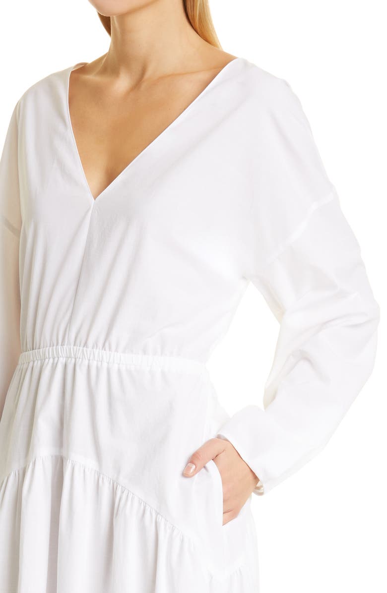 Vince Cutout Long Sleeve Cotton Dress, Alternate, color, 