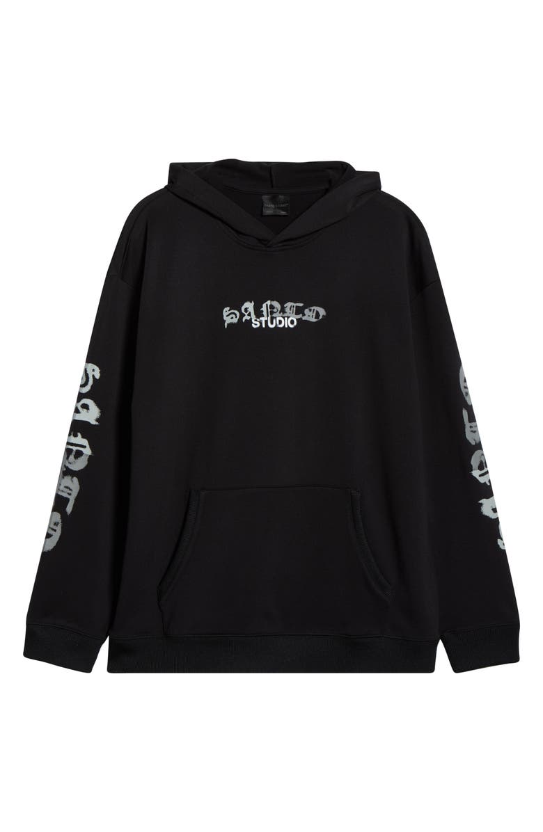 SANTO STUDIO Tempo Tonal Comfort Performance Hoodie, Alternate, color, Black