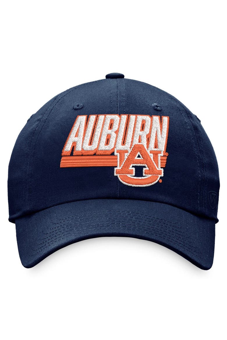 Men's Top of the World Navy Auburn Tigers Slice Adjustable Hat, Alternate, color, Green