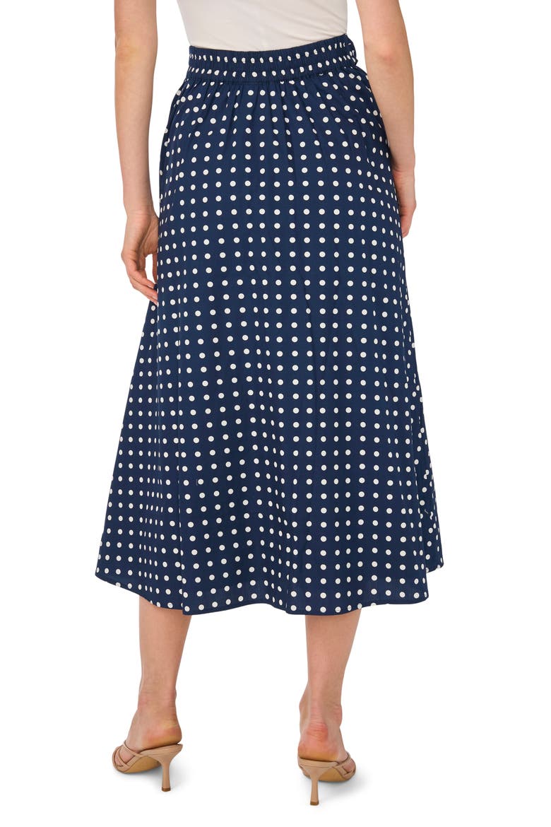 Tie Waist A-Line Midi Skirt, Alternate, color, CLASSIC NAVY