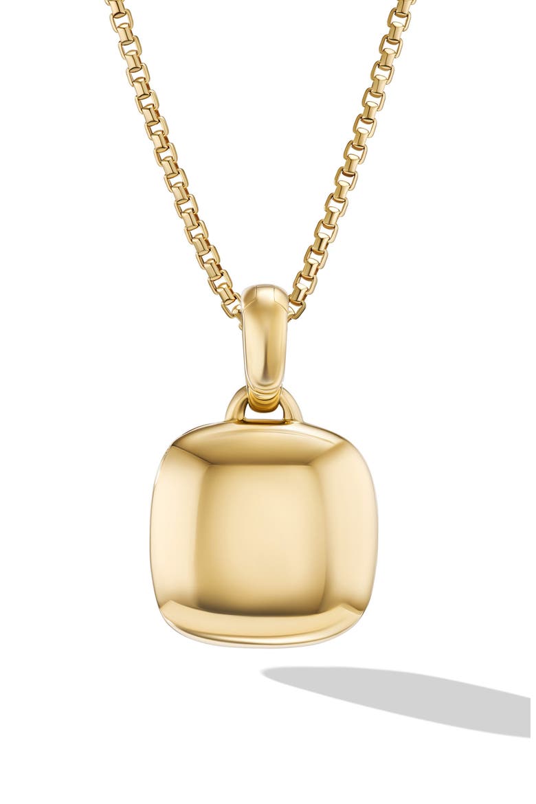 Sculpted Cable 18K Yellow Gold Square Locket, 14.5mm, Alternate, color, 18K YELLOW GOLD