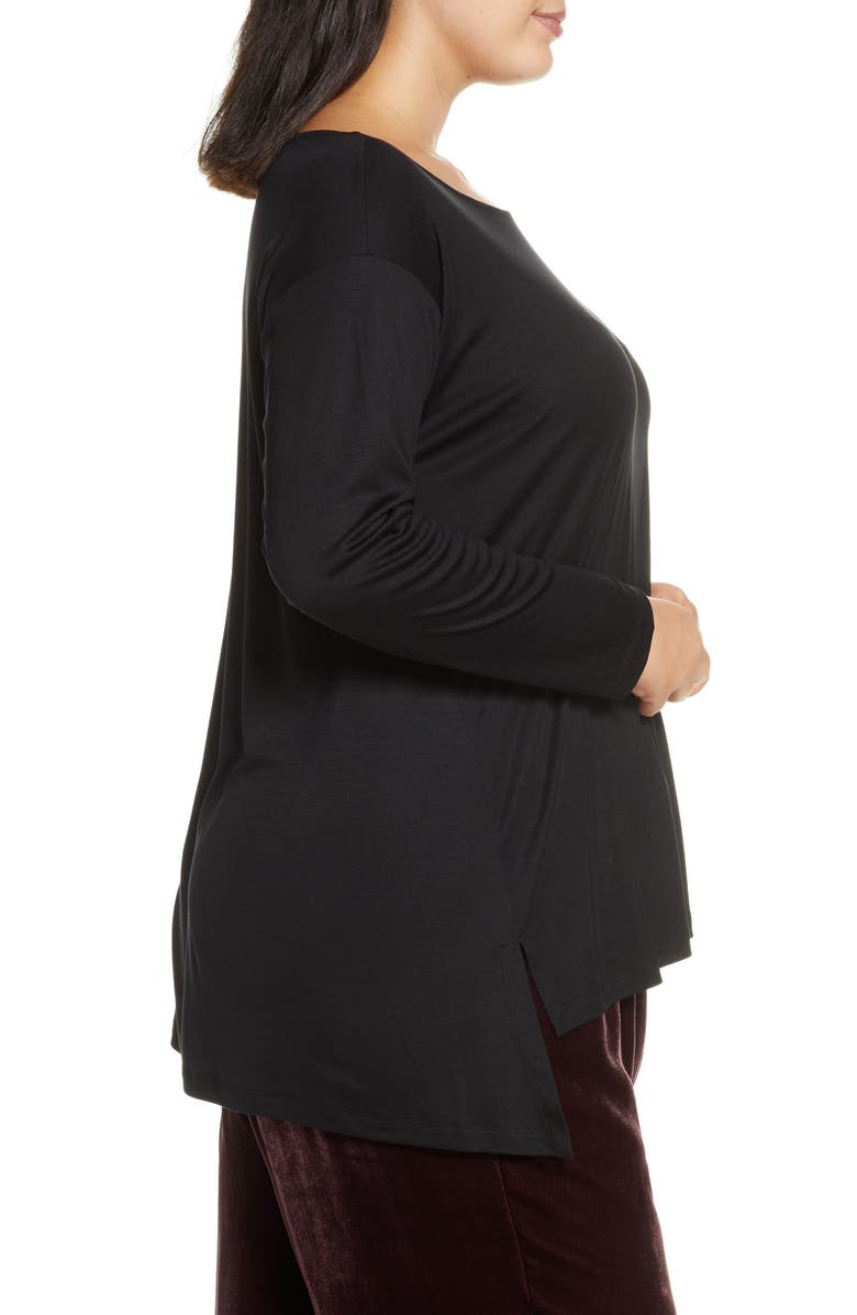 Eileen Fisher Ballet Neck Tencel<sup>®</sup> Lyocell Top, Alternate, color,
