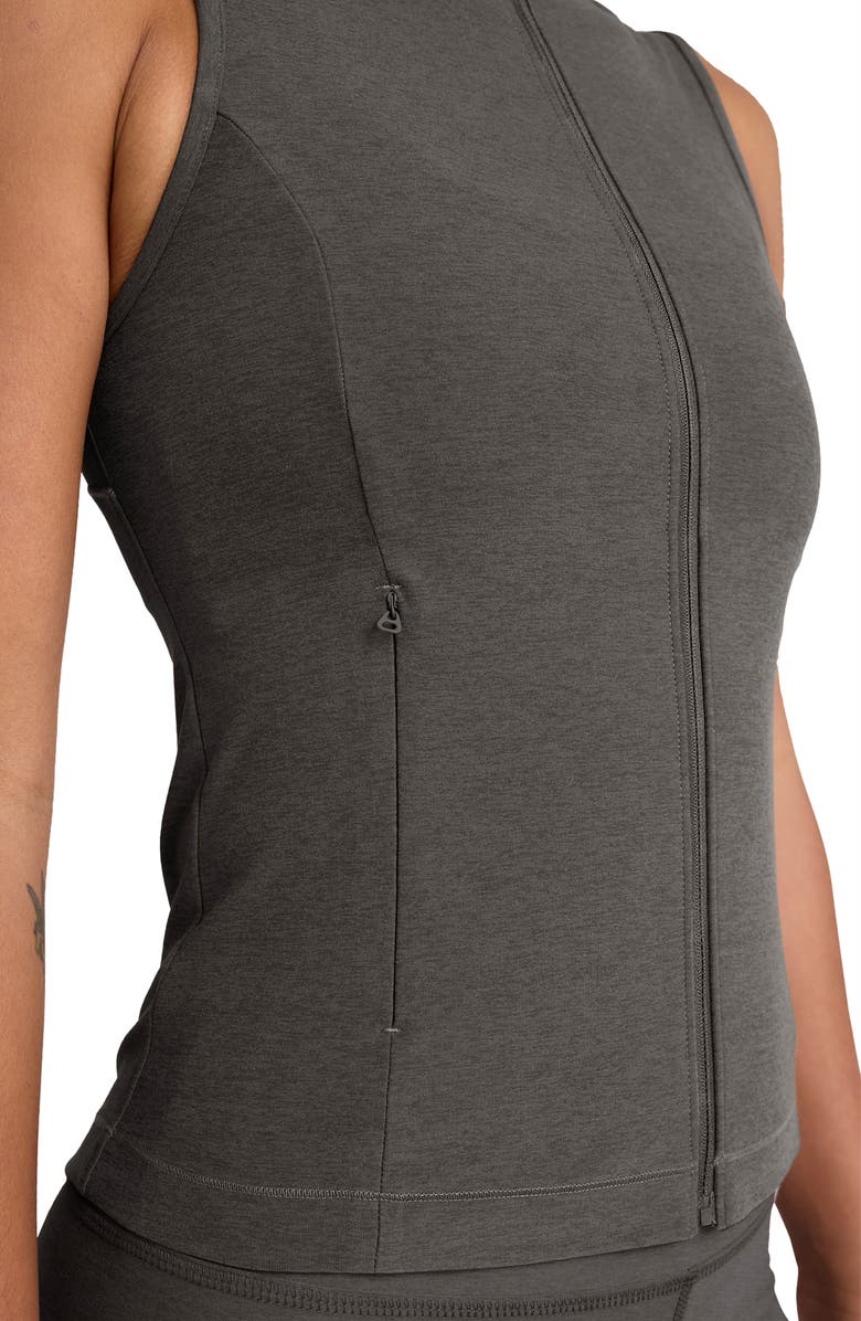 Beyond Yoga Venice Zip Front Performance Vest, Alternate, color, True Gray Heather