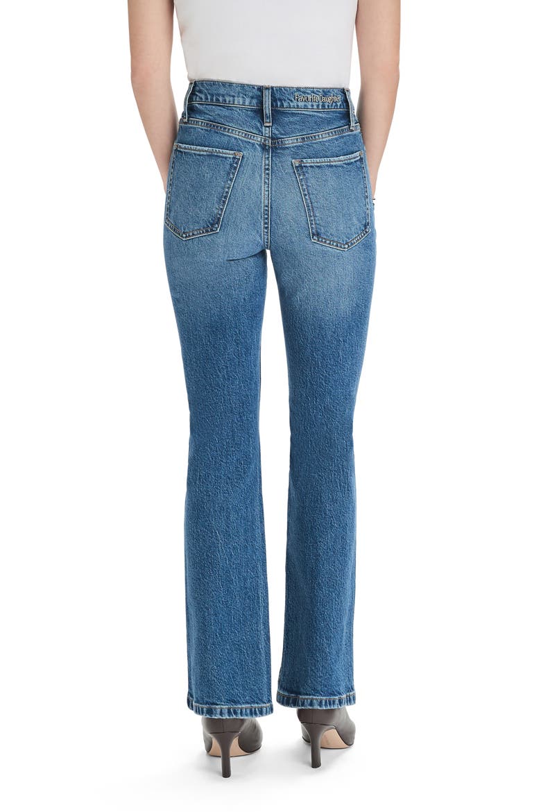 The Morgan Shortie Ripped High Waist Bootcut Jeans, Alternate, color, BEACON