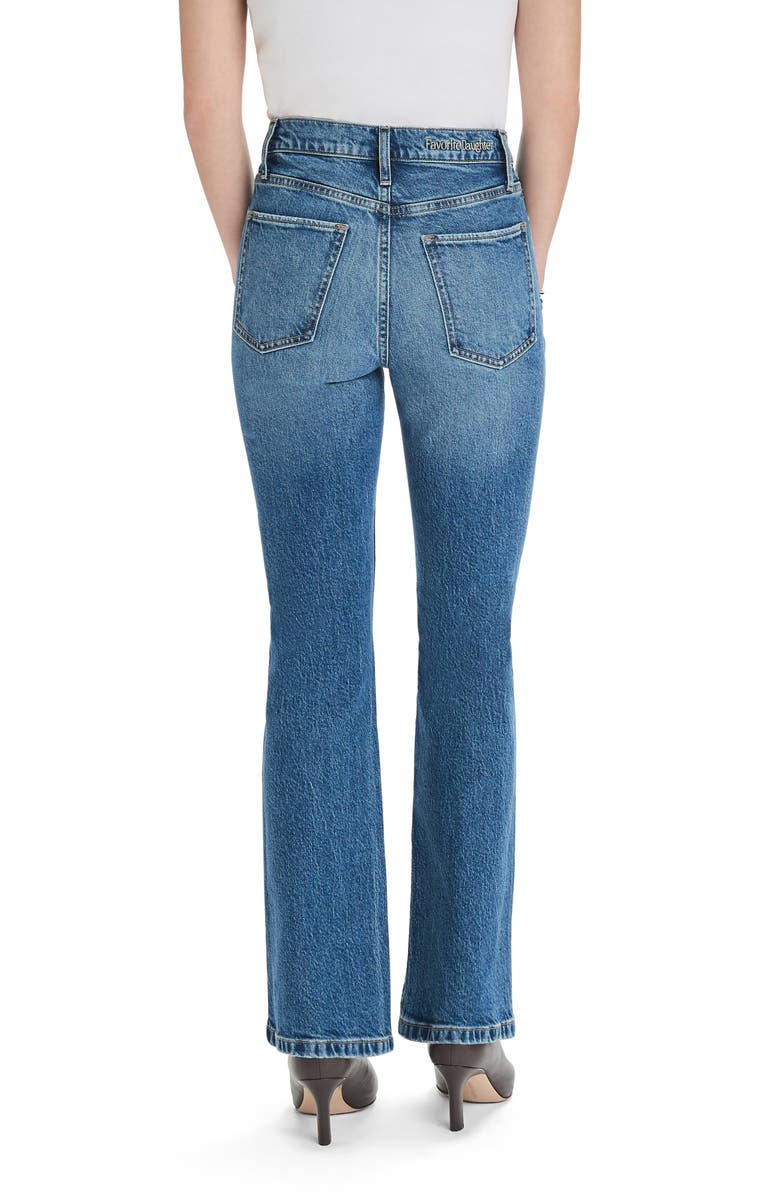 Favorite Daughter The Morgan Shortie Ripped High Waist Bootcut Jeans, Alternate, color, Beacon