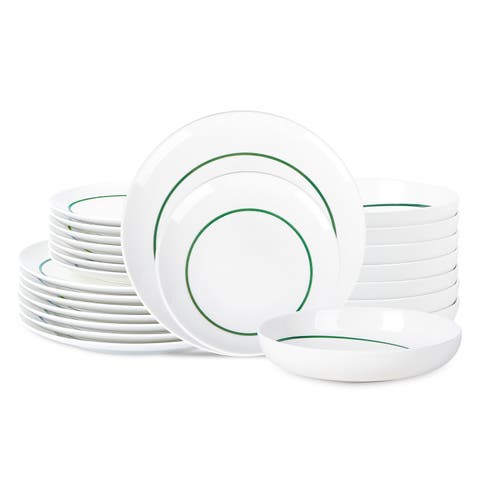 Luna Porcelain 24-Piece Dinnerware Set