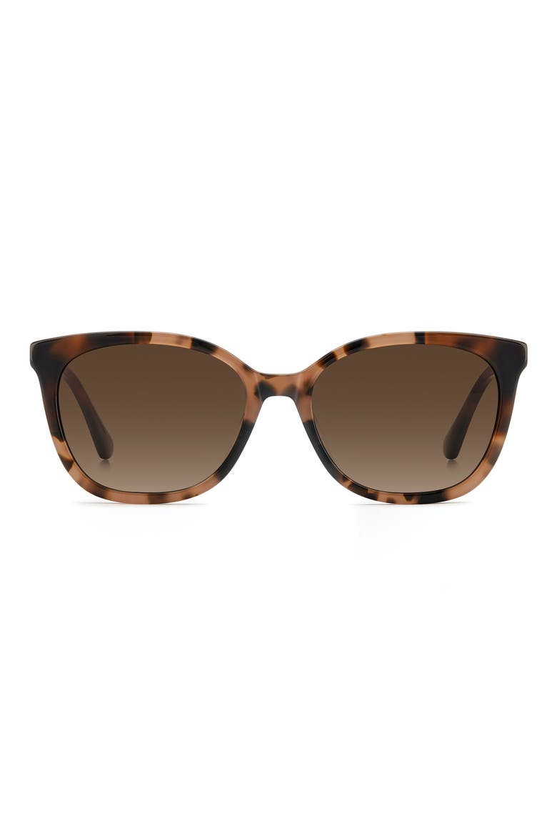 seline 54mm rectangular sunglasses, Main, color, HAVANA/ BROWN