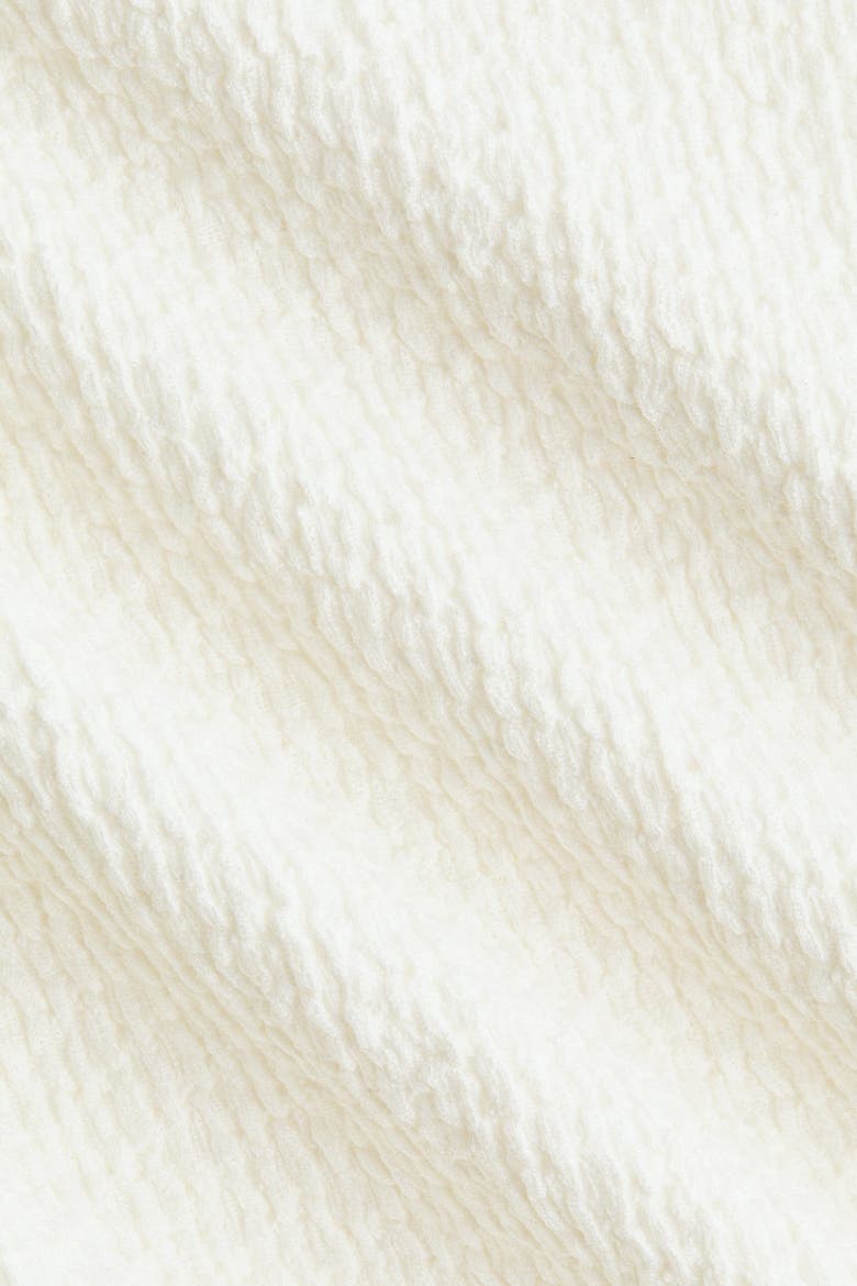 Flounce-trimmed Top, Alternate, color, Cream