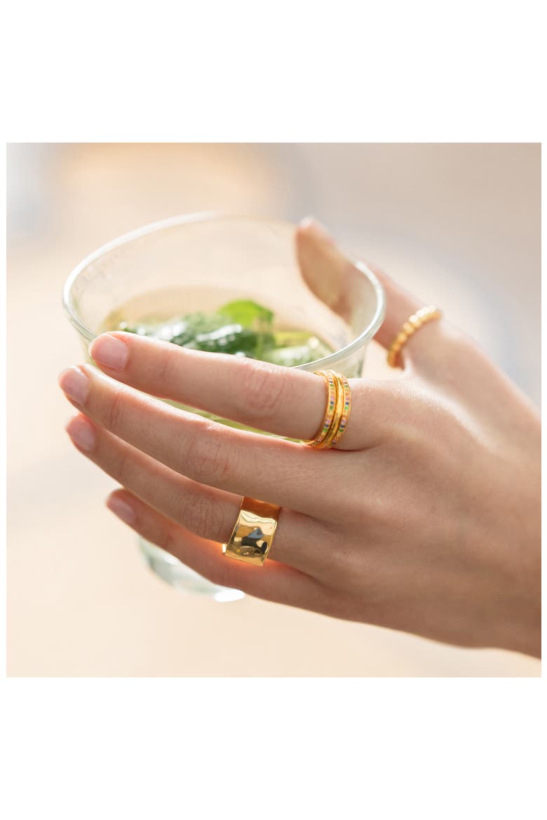 Skinny Semiprecious Stone Stacking Ring, Alternate, color, YELLOW GOLD
