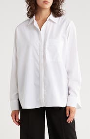 French Connection Oversize Long Sleeve Button-Up Shirt