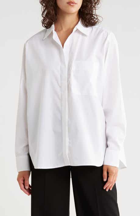 French Connection Oversize Long Sleeve Button-Up Shirt