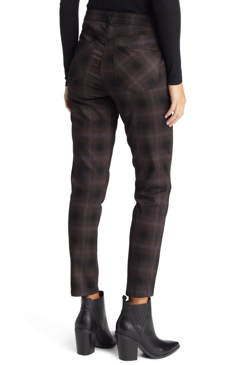 'Ab'Solution Plaid Ankle Trousers (Nordstrom Exclusive), Alternate, color, BKES-BLACK ESPRESS