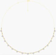 Everlee Multi Shape Cluster Half Tennis Lab Diamond Necklace in 14K