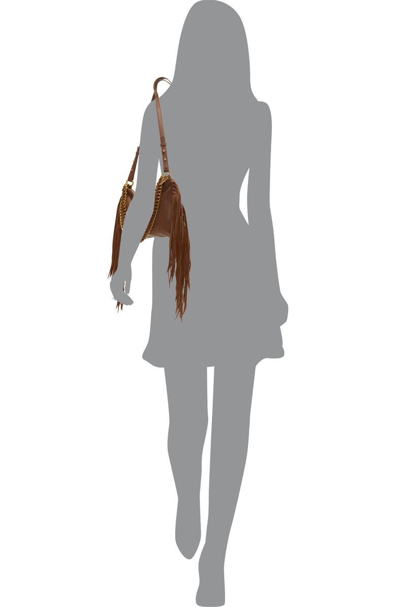 Vince Camuto Kokel Fringe Leather Crossbody Bag, Alternate, color,