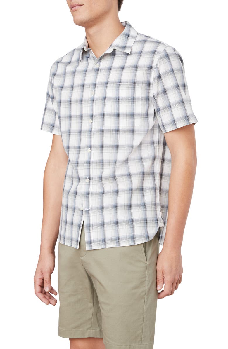 Vince Atwater Plaid Short Sleeve Button-Up Shirt, Alternate, color,