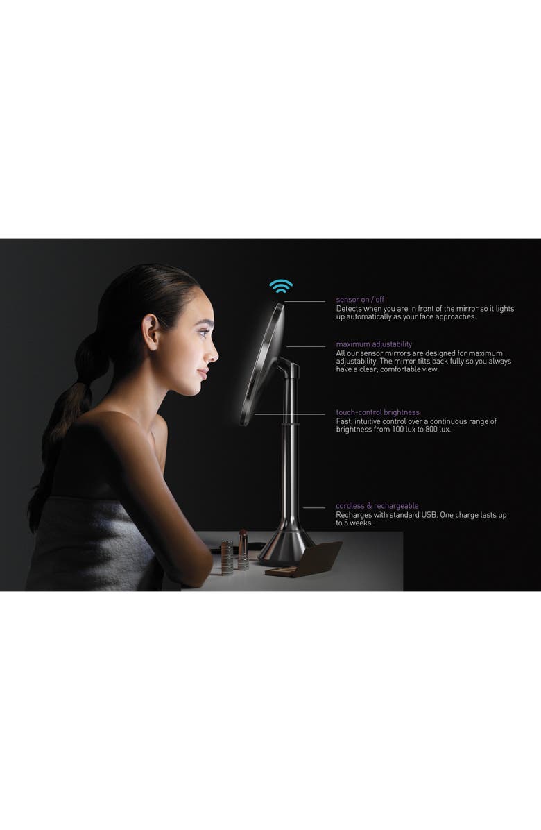 simplehuman 8-Inch Sensor Mirror with Brightness Control, Main, color,