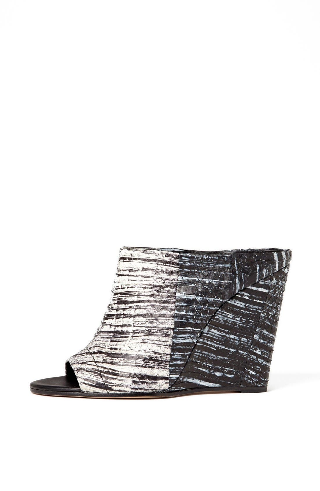 'Karin' Bootie, Alternate, color, WHITE/ BLACK SNAKE