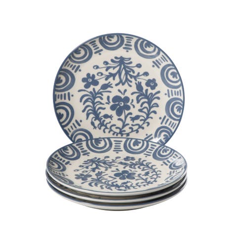 2-Time Oprah's Favorite Things, Valencia Flor 4 Piece Stoneware Dessert Plate Set