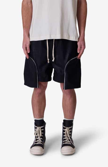 mnml Faux Leather Pocket Geo Shorts