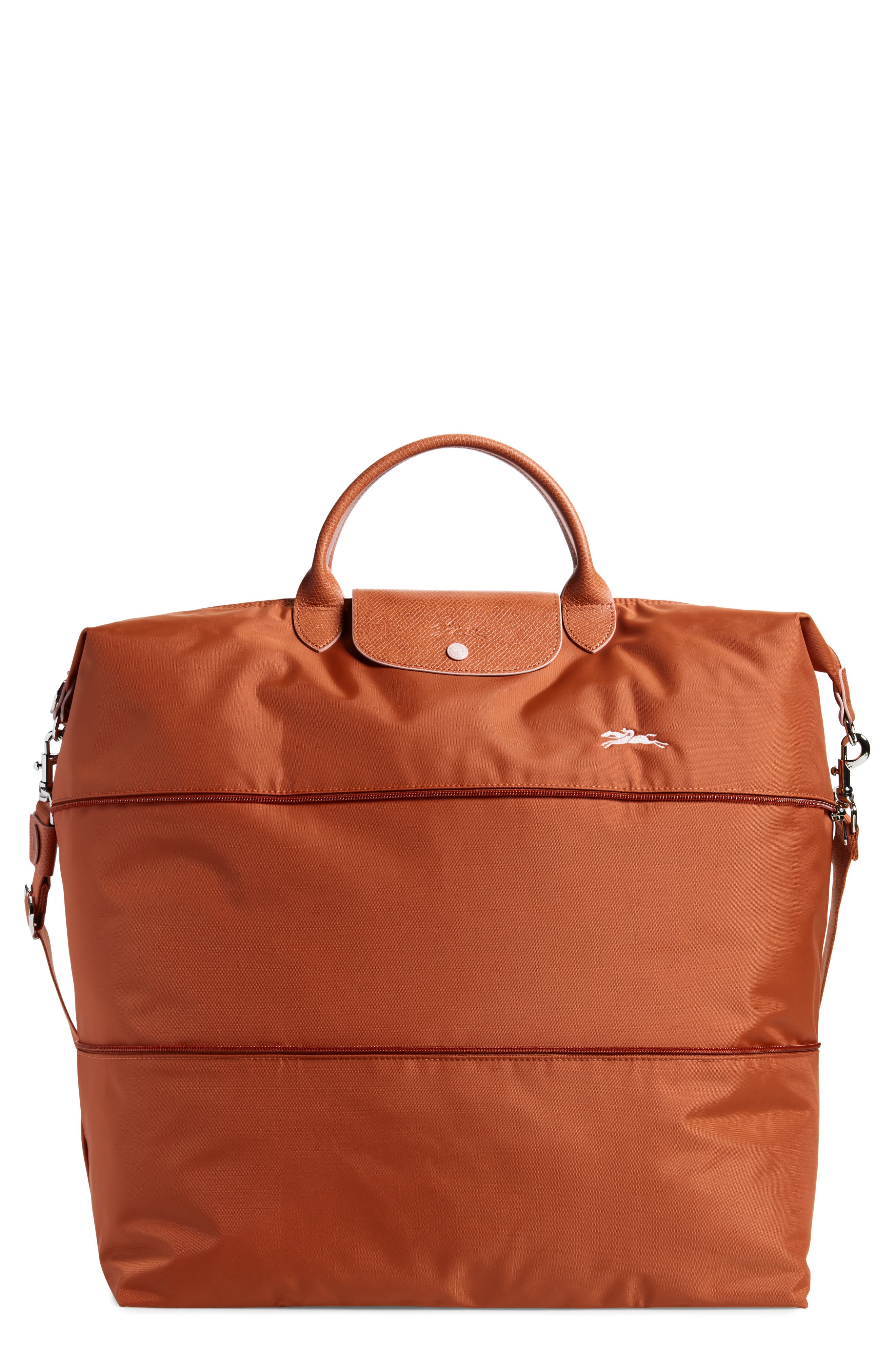Le Pliage Club Expandable Travel Bag, Main, color, RUST