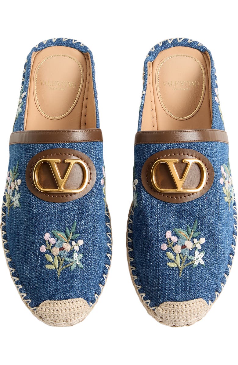 Valentino Garavani VLOGO Embroidered Espadrille Mule, Alternate, color,
