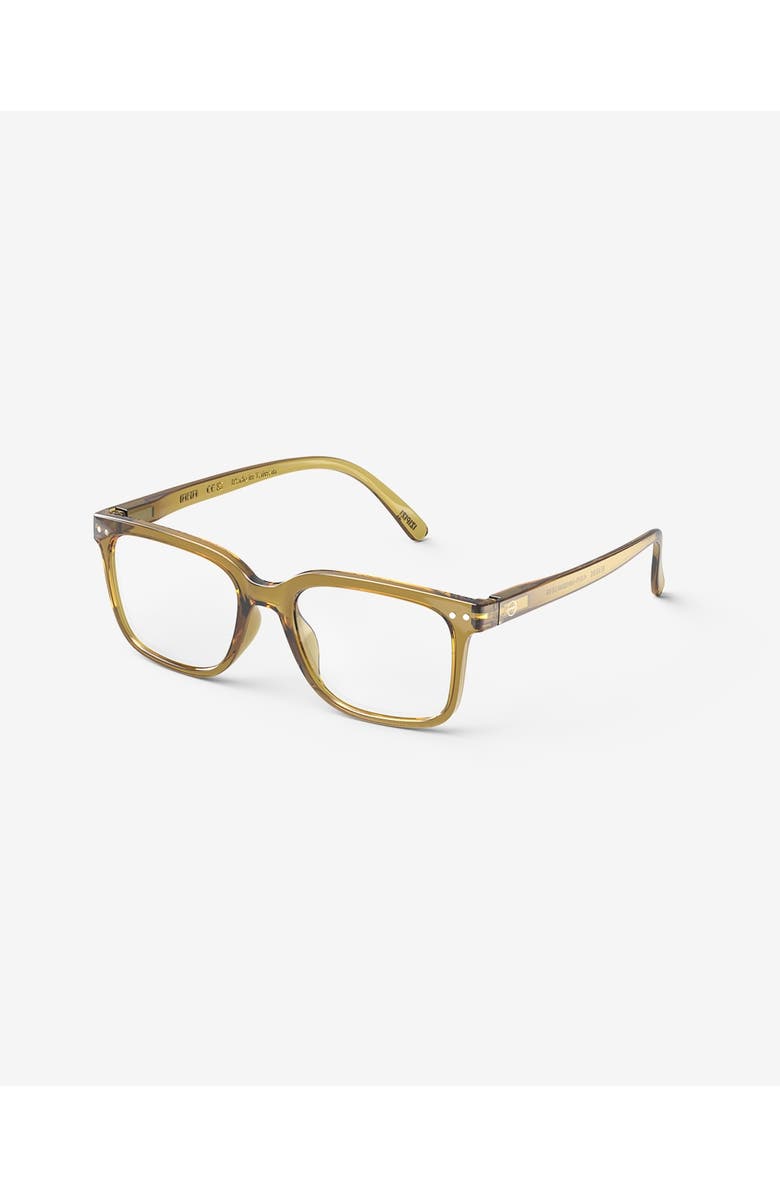 IZIPIZI #L 54mm Rectangular Reading Glasses, Alternate, color, Golden Green