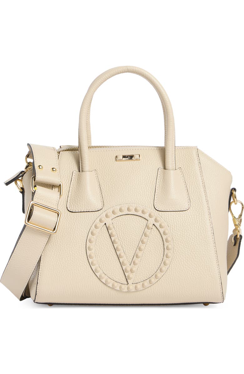 VALENTINO BY MARIO VALENTINO Minimi VLOGO Leather Shoulder Bag, Main, color, Milk