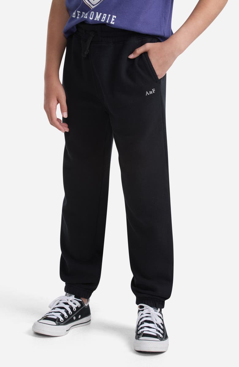 abercrombie kids Kids' Essential Fleece Joggers, Alternate, color, Anf Anthracite